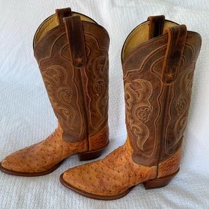 Tony Lama Ostrich Cowboy Boots